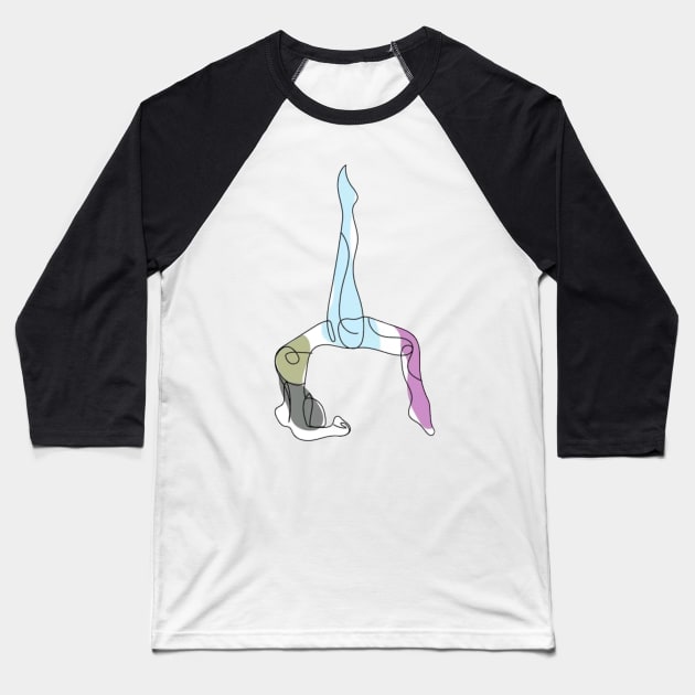 Pilates sitting pose Baseball T-Shirt by TheDesigNook